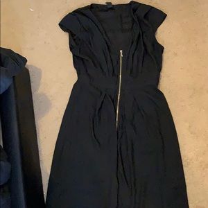 Black zip up dress